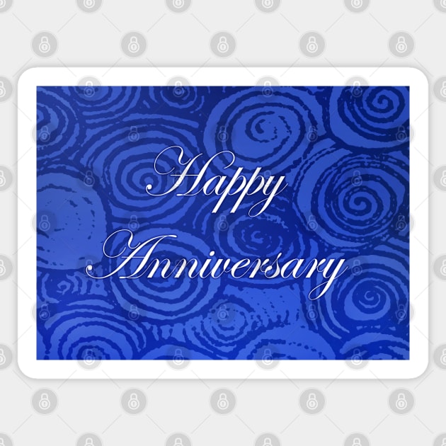 Anniversary Swirls Blue Sticker by BlakCircleGirl